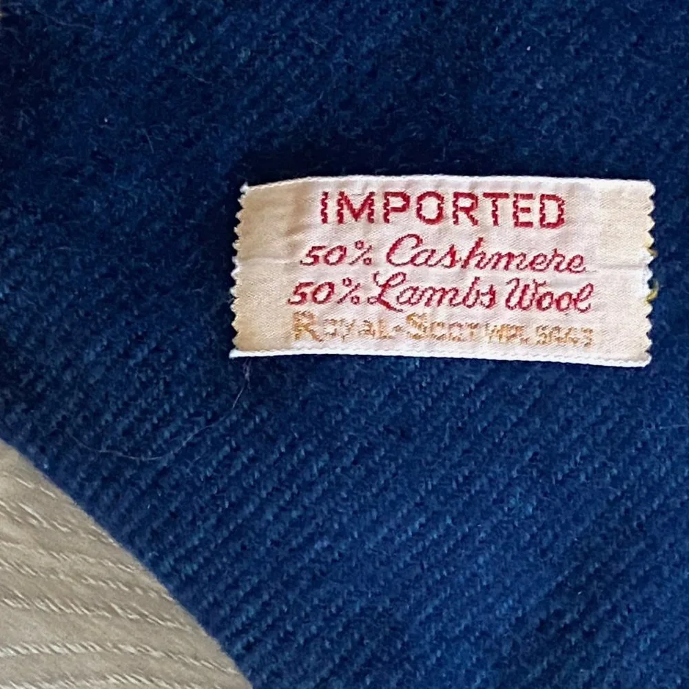 Unisex Preppy Scandi Girl Y2K Officecore Cashmere Wool Scarf Made in Scotland